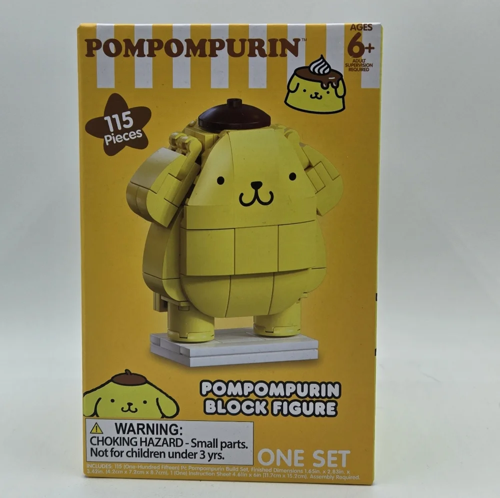 Sanrio PomPomPurin Build Kit Block Figure 115 Pieces Yellow
